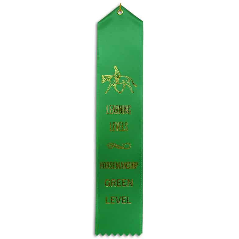 Green Level Horsemanship Ribbons
