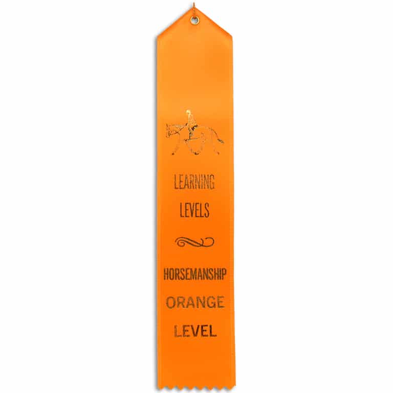 Orange Level Horsemanship Ribbons