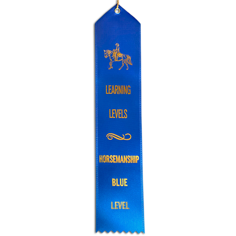 Blue Level Horsemanship Ribbons