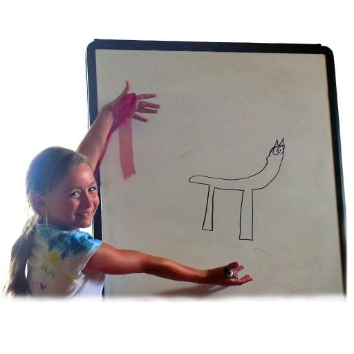 epic drawing of horse by young student playing learning games