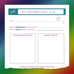 partial page of Level Up goals worksheet