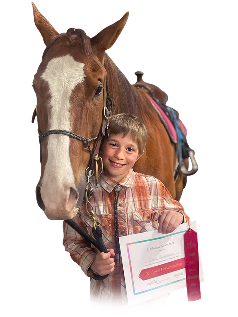 Red level achievement born to ride equestrians