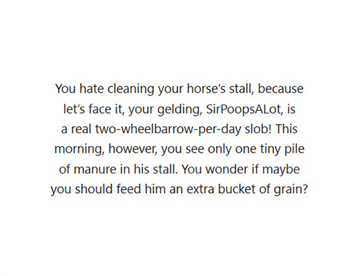 Virtual Horsemanship Lessons Sample Stuff Happens Card