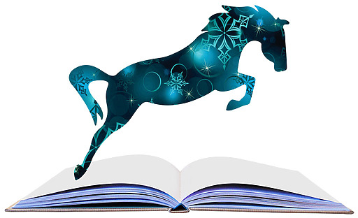 Xmas Pony Teal Web